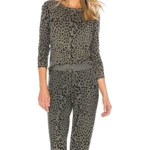 NWT Chaser Leopard Zip Hoodie & Cozy Knit Joggers